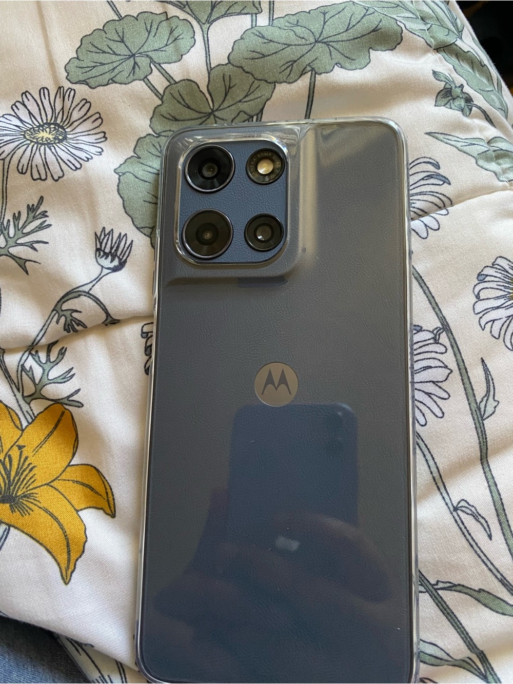 Motorola Blue Smartphone with Quad Camera